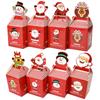 20Pcs Christmas Candy Gift Box Chocolate Cookie Apple Packing Boxes Santa Claus Bags Christmas Decorations for Home New Year 2025