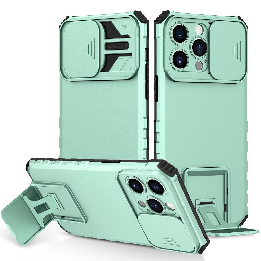 Slide Camera Protection Armor Phone Case for IPhone 16 15 14 13 12 11 Pro Max XS X XR 7 8 Plus Plastic Holder Hard Shell Cover