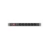 PDU Lanberg PDU-06F-0200-BK 6 Salidas Tipo F 1U Conmutado Monofásico 2m Aluminium Negro