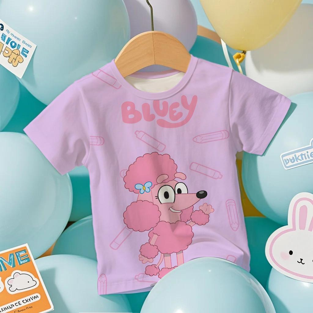 Fashion Kids T-shirt Cartoon Dog 3D Print Kids Short Sleeves T-Shirt Loose Casual Summer Outdoor Boy and Girl Tees Tops