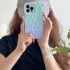 14 Складной Градиентный Масляный 3D Волна Нишевый Чехол для Телефона Волнистый Рисунок Однотонный Совместим с Apple 17 Pro Max