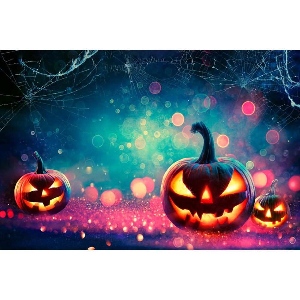 1pc Horro Halloween Party Backdrop Evil Witch Pumpkin Bats Moon Durable Banner for Halloween Themed Party Background Decoration