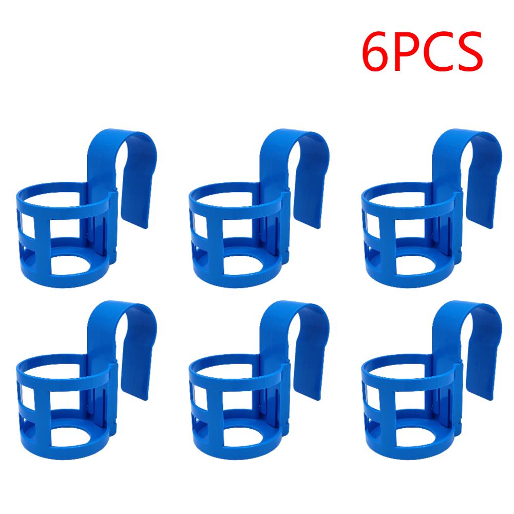 1-6Pcs Water Cup Hanging Holder Reusable Swimming Pool Side Storage Shelf Multifunctional Water Cup Hanging Rack Pool Accessory
