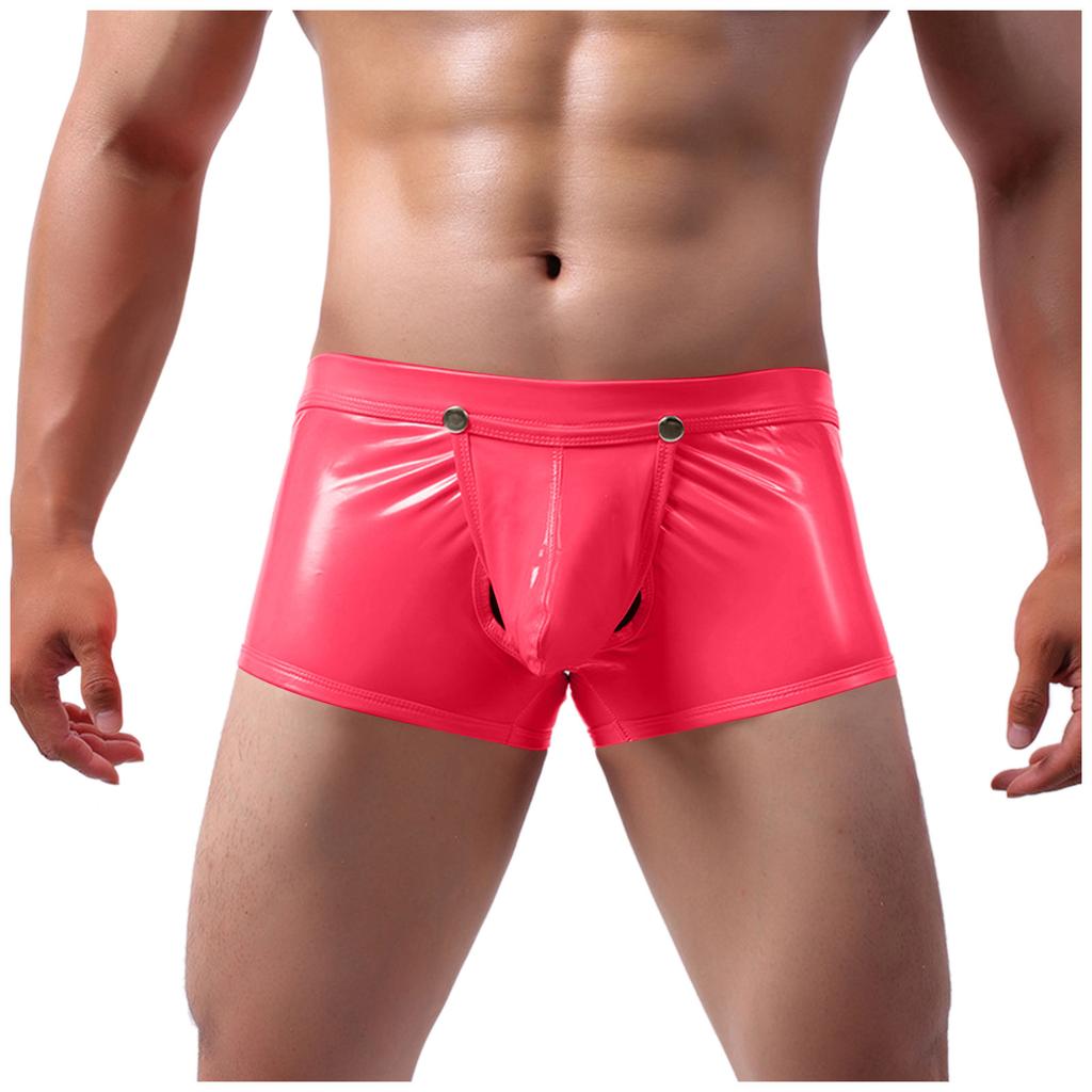 Мужские сексуальные стринги из искусственной кожи, нижнее белье, трусы-боксеры, трусы-стринги