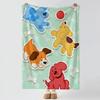 Cartoon B-Blue s C-Clues Throw Soft Warm Flannel Blanket, Multi-use Throw for Bed Sofa Office, Air Conditioning Nap Blanket