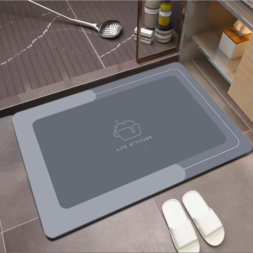 Несмываемый диатомовый ил, бытовой, входная дверь, ванная комната, впитывающий коврик для пола, кухонный туалет, резиновый, нескользящий, большой коврик для ног