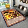 3D Monster Gold Card Cartoon Yu-Gi-Oh Anime dack magician Game Carpet Rug for Bedroom Living Room Home Sofa Decoration,Floor Mat
