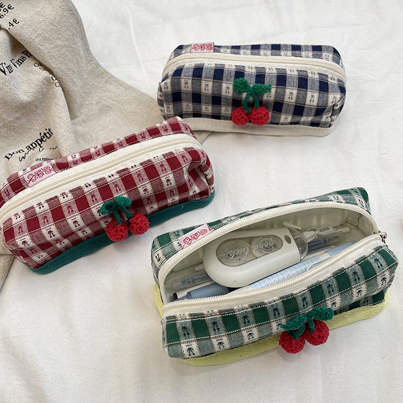 Косметичка-сетка с вишней, Сумка для ручек, Менструальная сумка, Сумка для макияжа, Дорожная сумка-клатч, Сумка для хранения мелочей