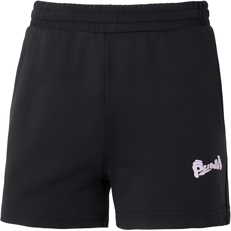 Puma Однотонные повседневные шорты для бега и тренировок со средней талией, женские шорты черного цвета 628042-01