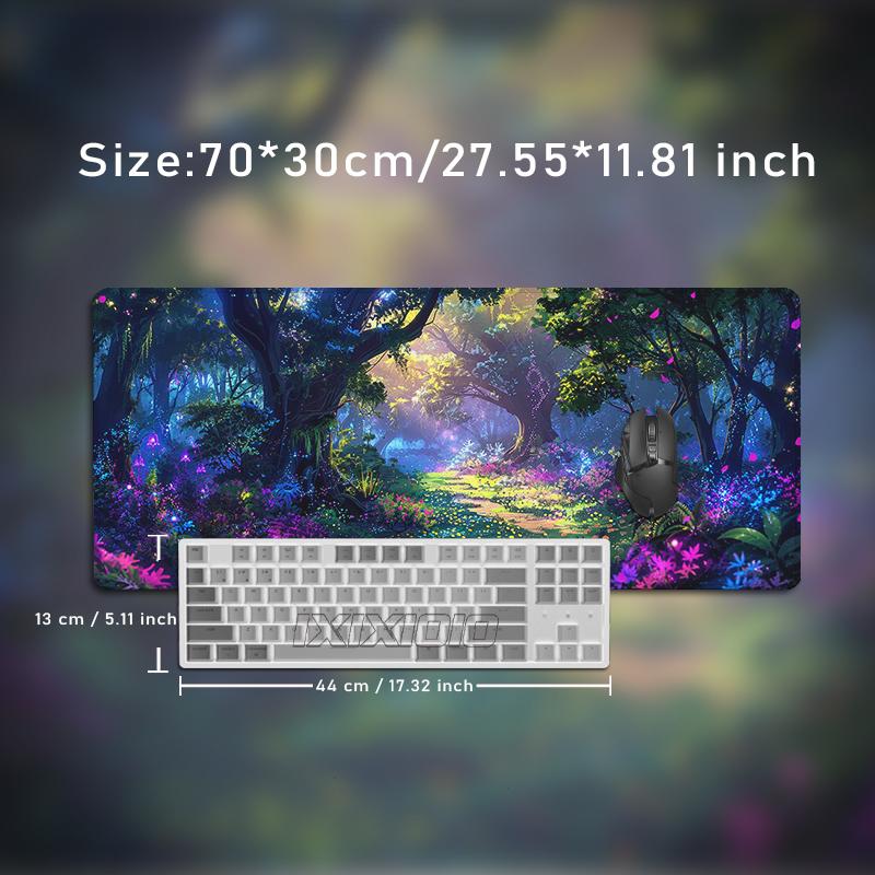 Mouse Pad Blue Purple Fantasy Forest Gaming printon demand New HD Home Mousepad XXL Mechanical Keyboard Pad Office Mouse Mats