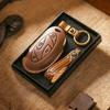 Новый ретро чехол для ключей подходит для корейского чехла для ключей автомобиля Hyundai, чисто ручная работа, высококачественная защитная пряжка-ракушка, коровья кожа.