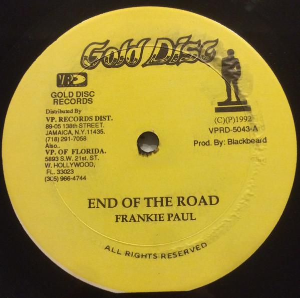 12-дюймовая пластинка FRANKIE PAUL LLOYD PARKS End Of The Road My Woman Love VPRD5043 Gold Disc 1992 США Регги Ска Даб Б/у