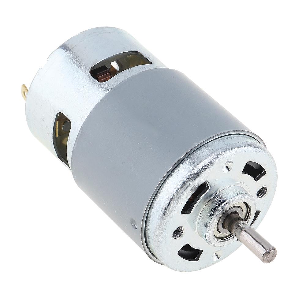 12-24 В 775 двигатель постоянного тока высокоскоростной двигатель с большим крутящим моментом с шарикоподшипником и лопастями вентилятора для модели автомобиля «сделай сам»