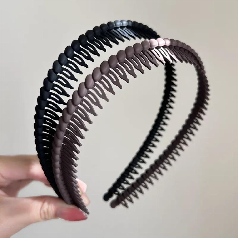 2 шт. Хорошие прочные зубчатые простые по стилю повязки на голову для женщин, девушек, мужчин, для спорта, умывания лица, нескользящие, корейские аксессуары для волос, инструмент