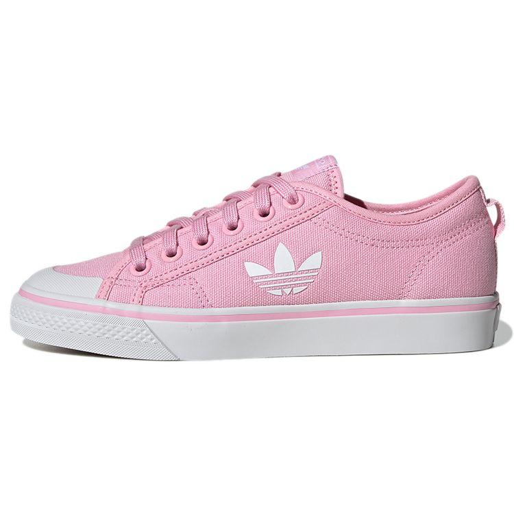 adidas Originals Nizza Trefoil Нескользящие Легкие Низкие Кеды для Скейтбординга Женские Кроссовки Персиково-Розовые EF1877
