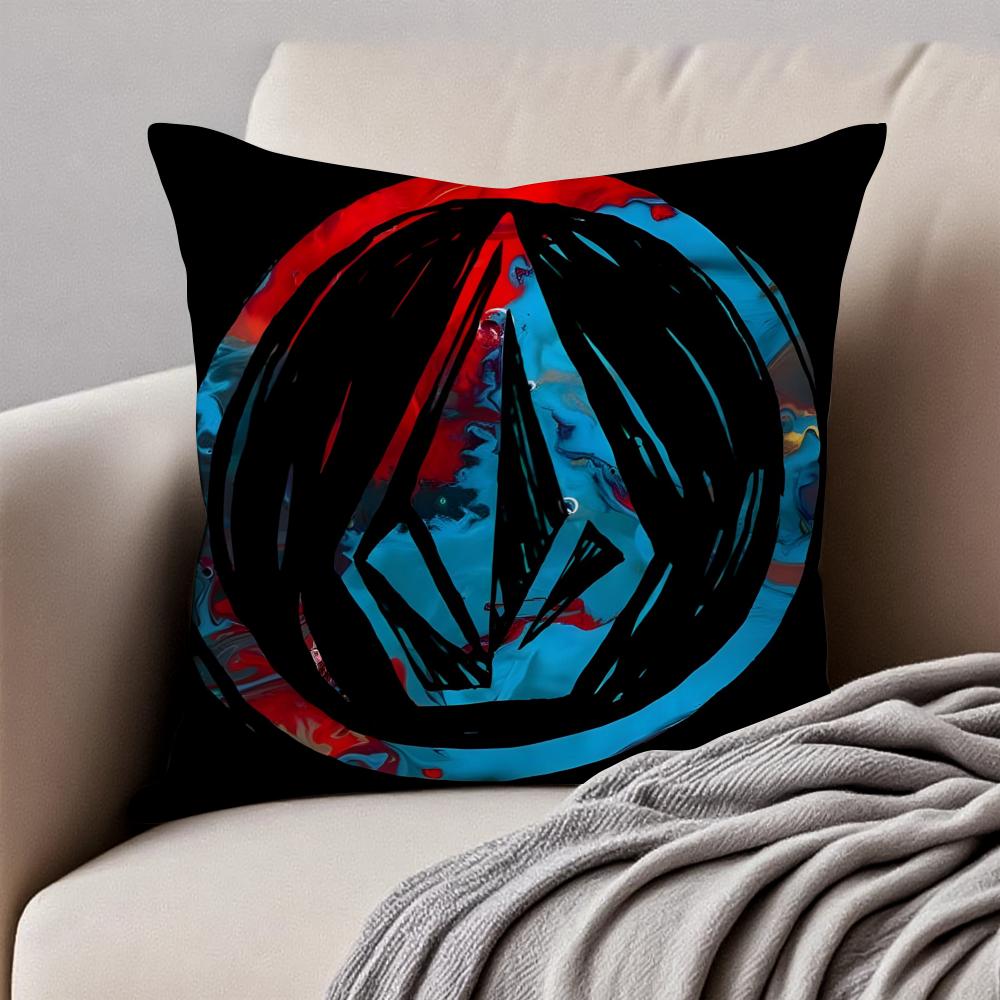 Cool VVolcomS Logo Cushion Cover Pillowcase Antidustmite Invisible Zipper Short Plush Sofa Cushion