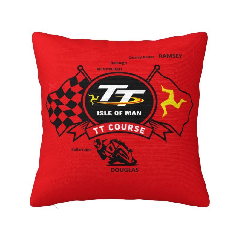 Isle Of Man Pillow Case xcm Decorative Motorcycle Tt Races Nordic Cushion Cover Velvet Pillowcase