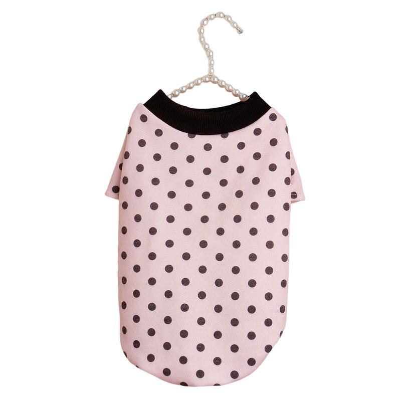 New Arrival Pink Polka Dot Pet Hoodie, Cute Fashion Small Breed Dog Clothes, Stylish Cat Puppy Sweater, Trendy Pet Outfit