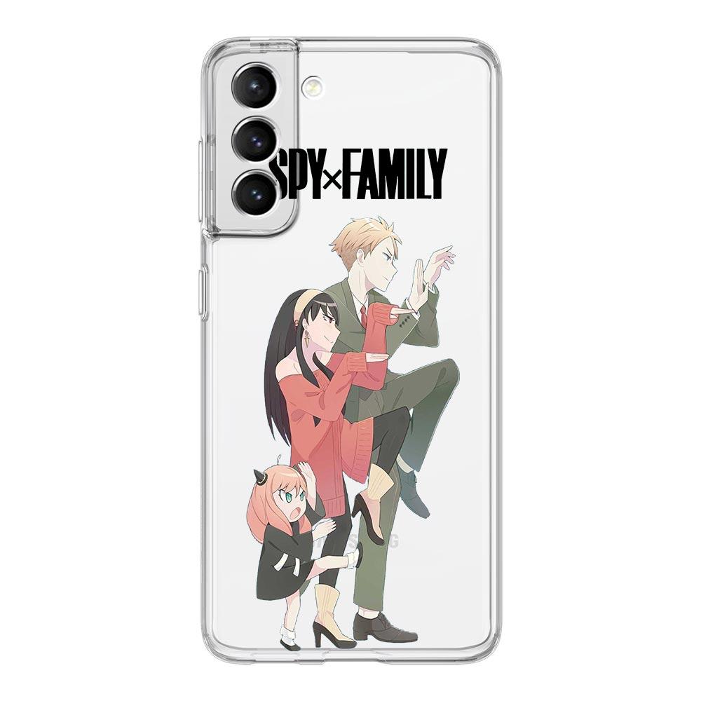 Чехол для телефона Spy x Family Anya Forger для Samsung Galaxy S22 S20 Ultra S21 FE 5G S10E S9 S8 S10 Plus Note 20 10 Lite, прозрачный чехол