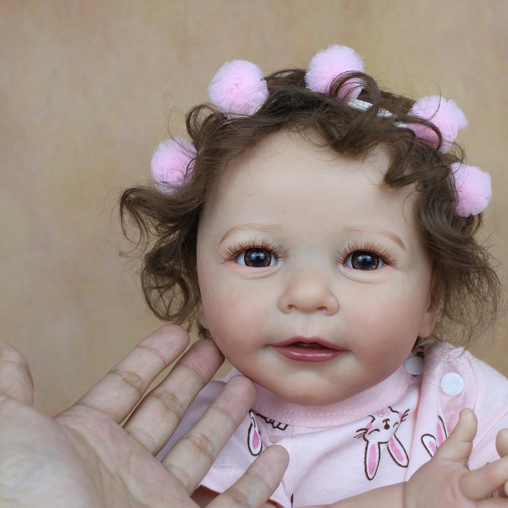 BZDOLL, 55 см, мягкая силиконовая кукла Reborn с 3D-краской, игрушка для девочки, как настоящая, 22 дюйма, улыбающаяся принцесса, Лиза Бебе, наряд, живой подарок