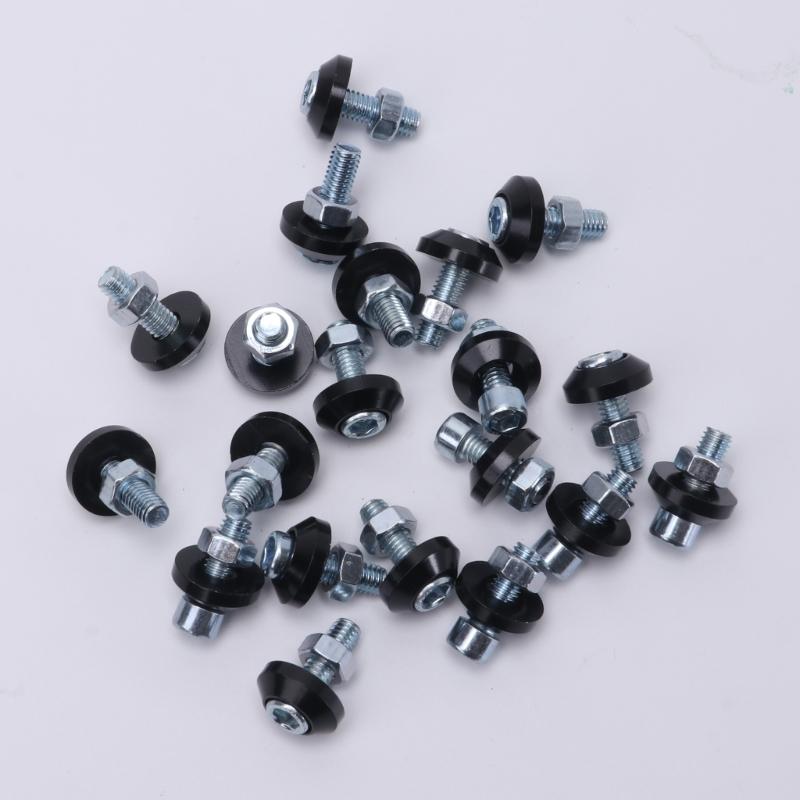 Motorcycle Plate Mounting Hardware with Anodized Countersunk Washers, Socket-Head Bolts and Nuts for Replacement