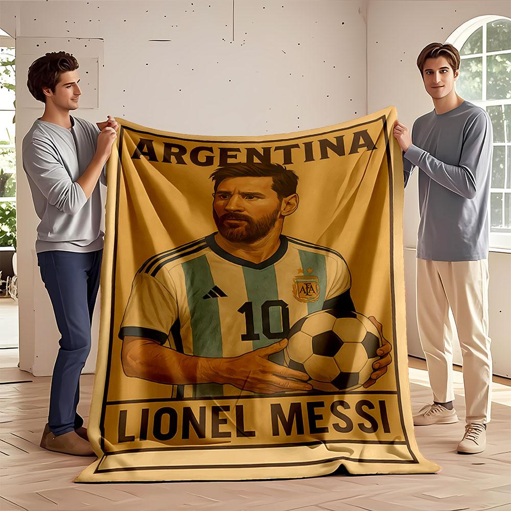 Soccer Legend Argentina Style for all seasons blanket lunch break throw gift