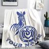 1PC Msv Duisburg Custom Name Patterned Flannel Blanket Suitable For All Seasons For Home Decor Warmth And Comfort Gifts Holiday Present