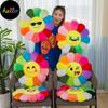 Plush Sun Flowers Pillow Soft Toy Stuffed Toy Emotion Plush Mats Meditation Cus On Floor Cus Ons For Kids
