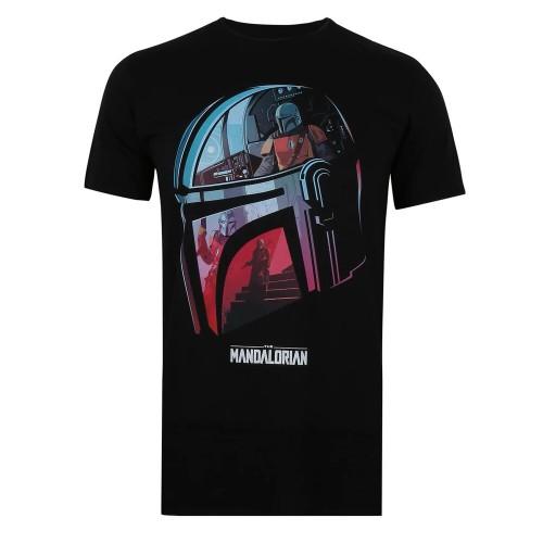 Star Wars: The Mandalorian Mens Helmet Cotton T-Shirt