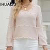 Women's Autumn and Winter Fashion Long Sleeve U Neck Knit Loose Solid Colour Pullover Sweater
