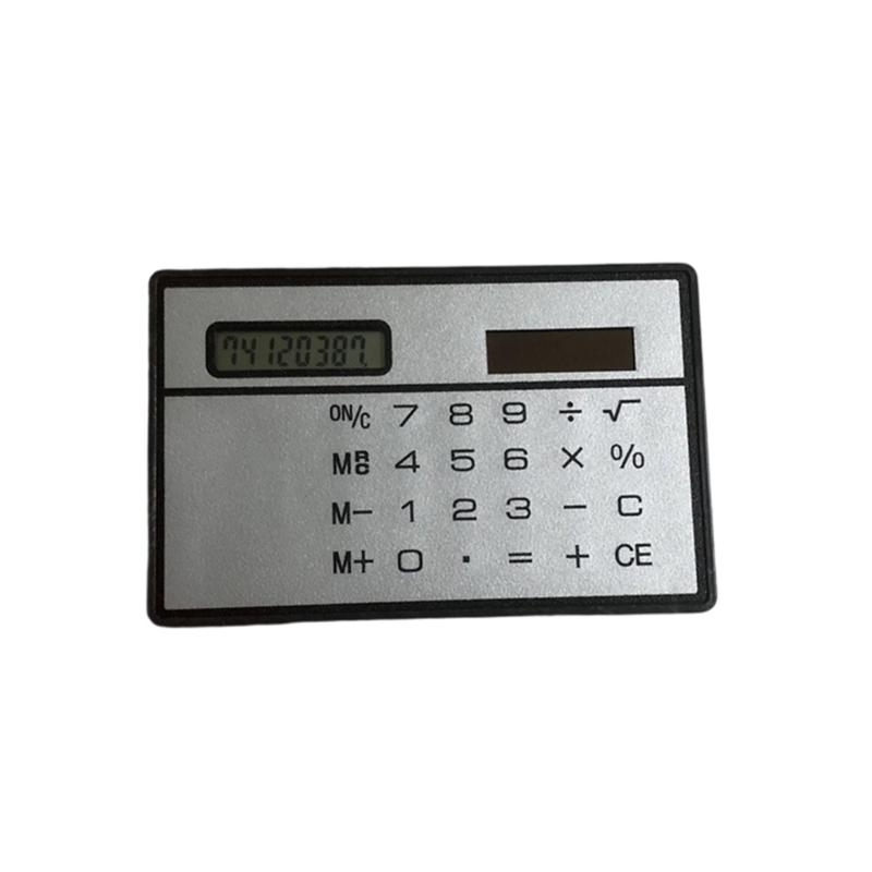 Thin Solar Power Pocket Calculator 8 Digit Lightweight Design Easy To Carry For Accountants Students Professionals