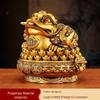Golden Cicada Treasure Pot Toad Ornament - Three-Legged Resin Craft for Living Room or Storefront Opening Gift.