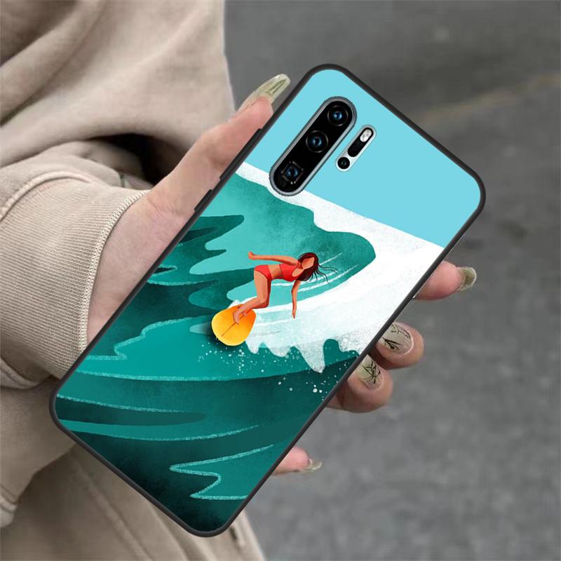 Чехол Surfing Wave для Huawei Nova 3i 7i 8i 11i Y60 Y70 Y90 Y61 Y91 10 9 SE 11 Pro P20 P40 P30 Lite