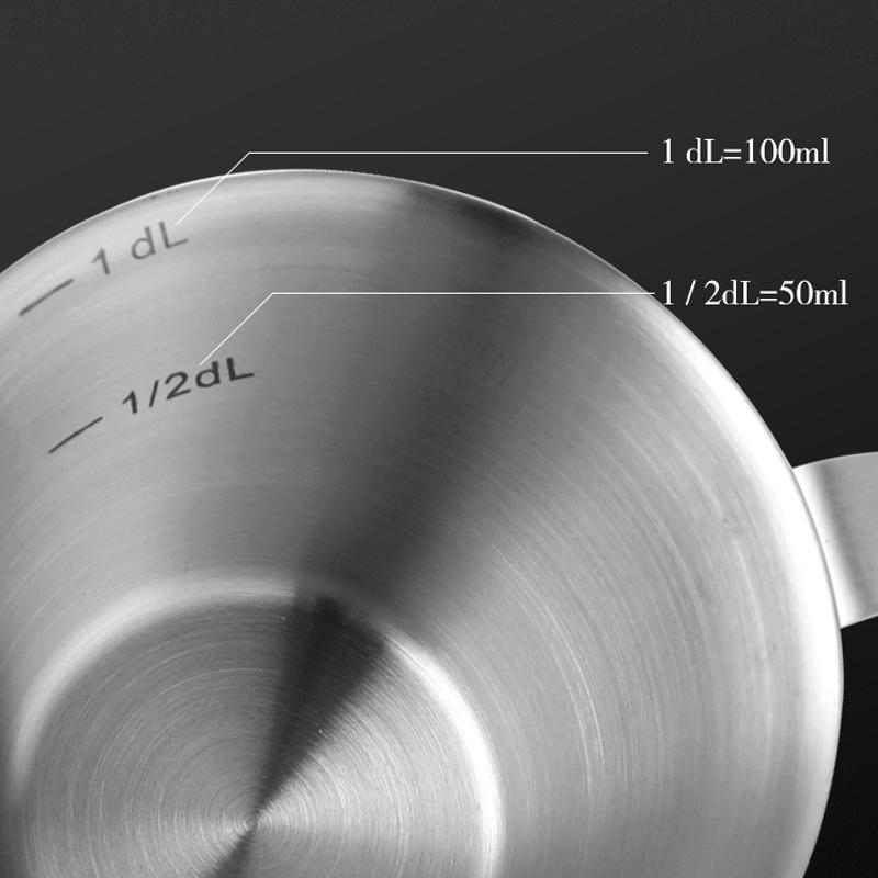 100 мл Чашка для эспрессо Кружка для кофе из нержавеющей стали Мини-питчер Молочник Портативная дорожная кофейная чашка Мерная чашка для эспрессо со шкалой