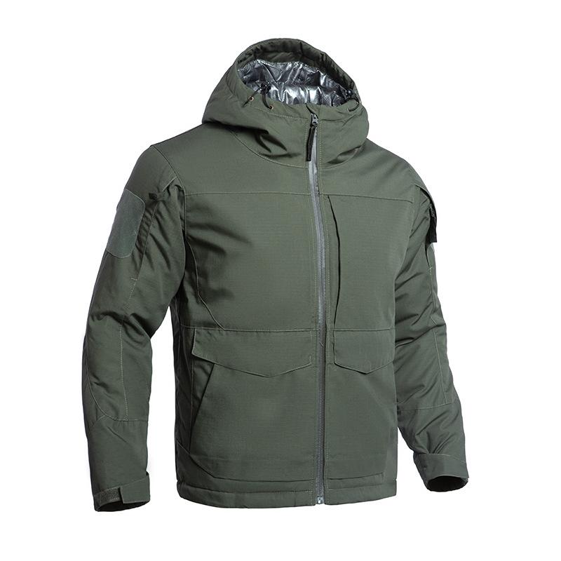 Angken Men's Red Flame Camouflage Heat-Reflective Winter Tactical Jacket