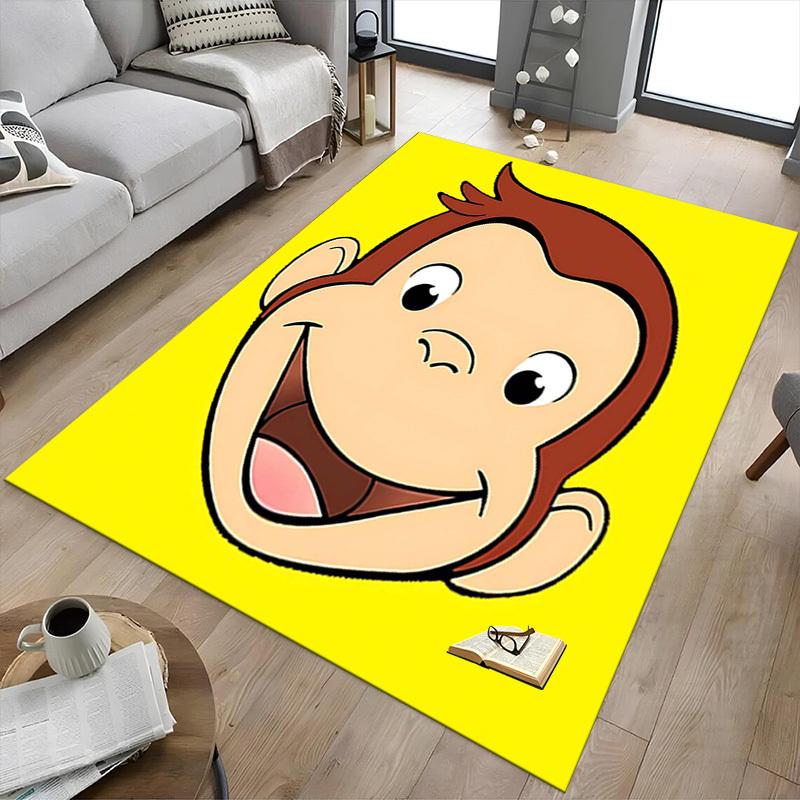 1PC monkey yellow Anti-slip carpet, suitable for Office, bedroomand playrooms. It can also be used as a sofa footrest cover-R105