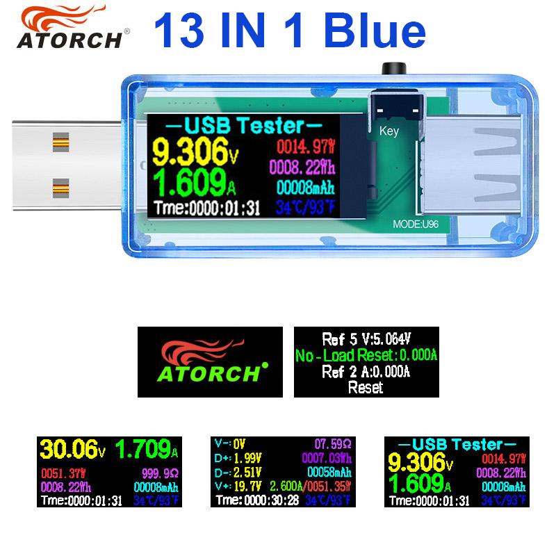 USB tester 13 in 1 DC Digital voltmeter amperimetro voltage current volt meter ammeter detector power bank charger indicator