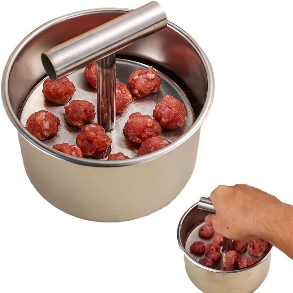 Ручной пресс для фрикаделек из нержавеющей стали, новый формовщик фрикаделек для домашнего хозяйства