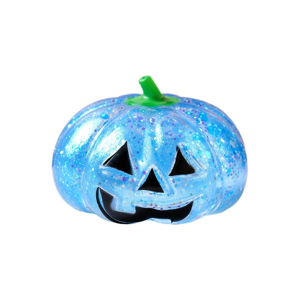 Soft Texture Halloween Pumpkin Squeeze Toy Glittering Fidget Sensory Kids Adults
