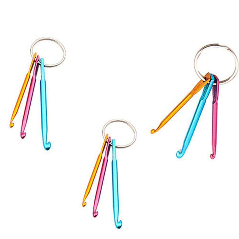 3 размера/набор Новые инструменты для рукоделия Спицы для вязания Брелок Крючки для вязания Алюминий