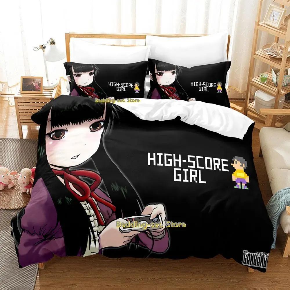 Новый Постельный набор Hi Score Girl Односпальный Полуторный Двуспальный Квинсайз Кингсайз Комплект для кровати Взрослый Детский Спальня Комплекты пододеяльников Аниме постельное белье Кровать