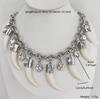 Accessories Zircon Wolf Fang Punk Style Multi-layer Niche Personality Metal Necklace