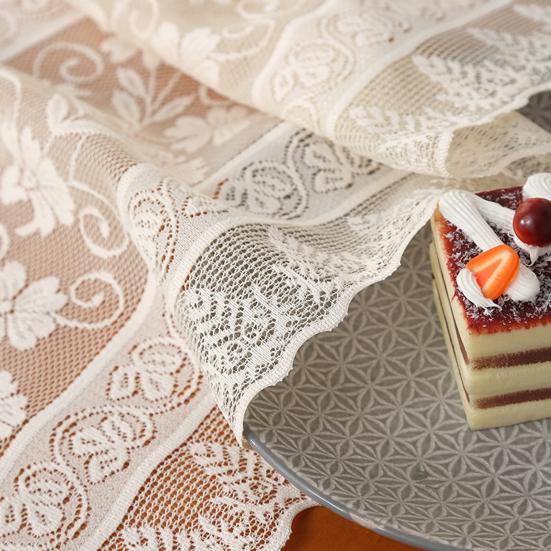 Кружевная скатерть с цветочным рисунком, износостойкая, удлиненная, прямоугольная скатерть с вышивкой, украшение для стола для свадебной вечеринки