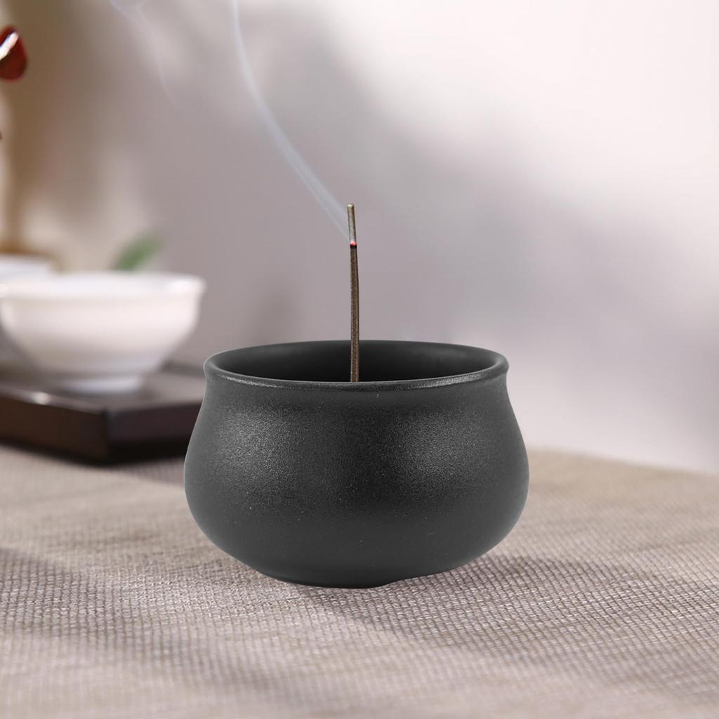 MrMrKura Ceramic Incense Burner, Teardrop-Shaped, Mini Buddhist Altar Incense Holder, Ceramic Incense Holder, Incense Plate, Stylish and Simple,