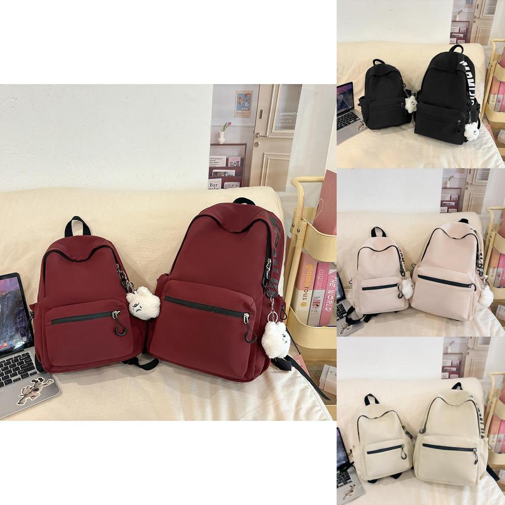 Girls Nylon Letter Backpack With Breathable Straps For School And Travel