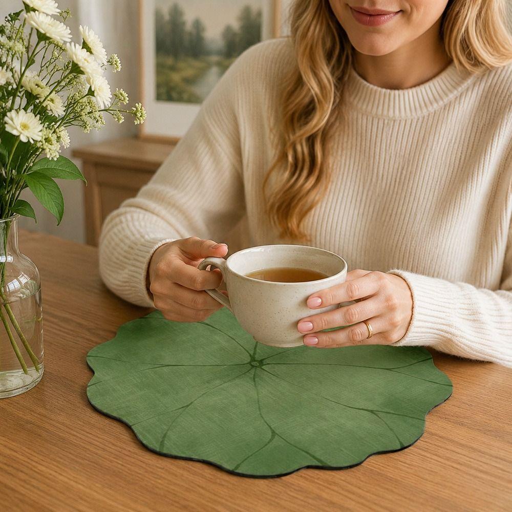 Silicone Lotus Cup Coaster Quick-drying Tea Ceremony Mat Water Absorbent Pad for Home Decor