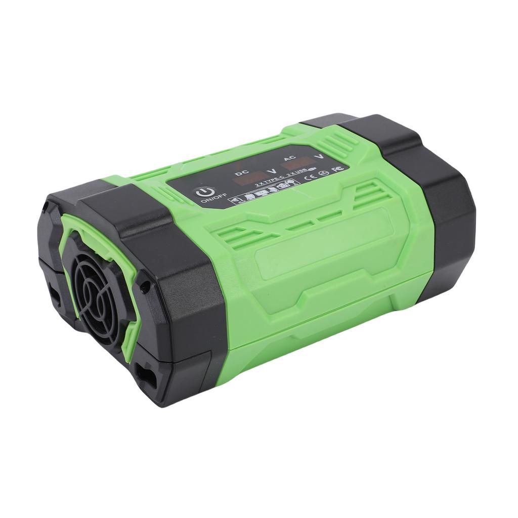 300W Car Inverter 12V DC To 110V AC Power Inverter with 2 USB 2 Type C Ports 2 Sockets for Computer Phone