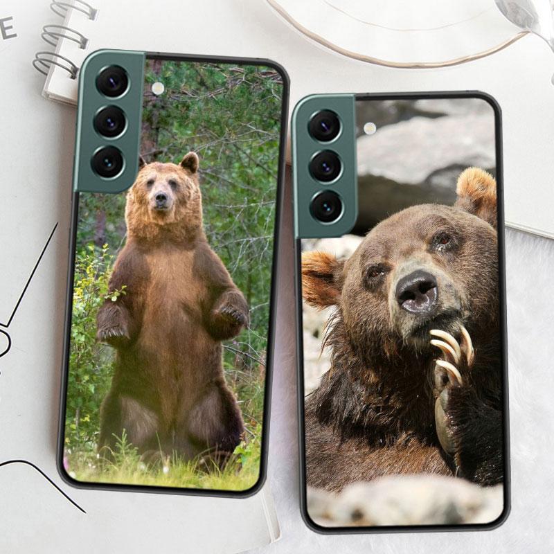 Чехол для телефона Медведь Кодьяк Для Samsung Galaxy S22 S25 Ultra S21 S10 Plus S26 Edge S20 S23 S24 FE Чехол Силиконовый Мягкий ТПУ Прозрачный S