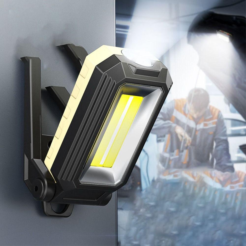 Magnetic Hook Portable LED Worklight Super Bright COB Work Light  Warning Light