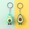 Bag Pendant Couple Key Rings Jewelry 3D Keychain Smiling Avocado Simulated Fruit Avocado Keychain